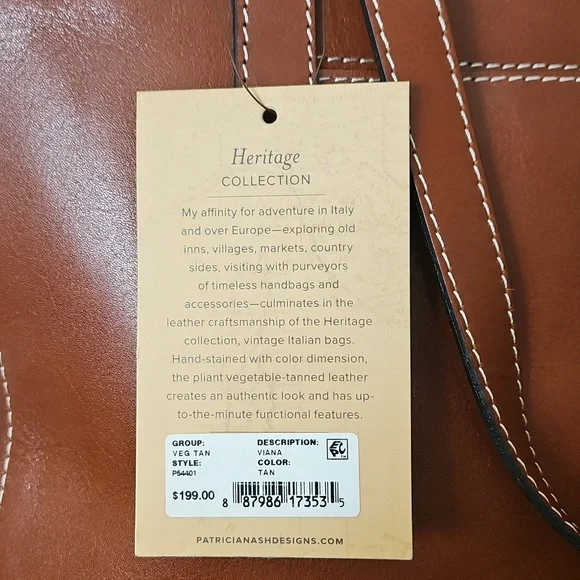 NWT Patricia Nash Brown Leather Viana Tanned Tote Bag Purse - Picture 4 of 15